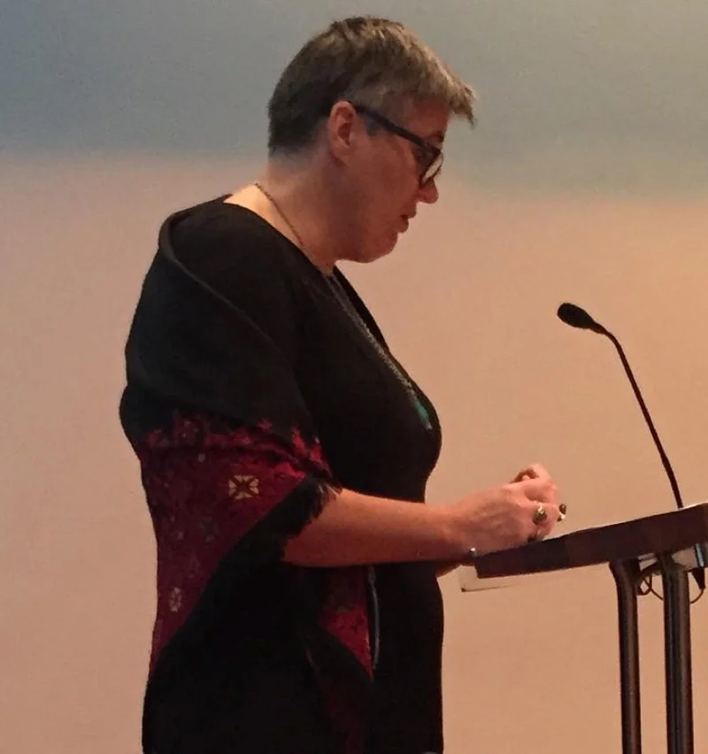  Björk Vilhelmsdóttir presents Israel boycott motion to Reykjavik city council, in a 15 September photo  posted on Instagram  by Mayor Dagur Eggertsson. 